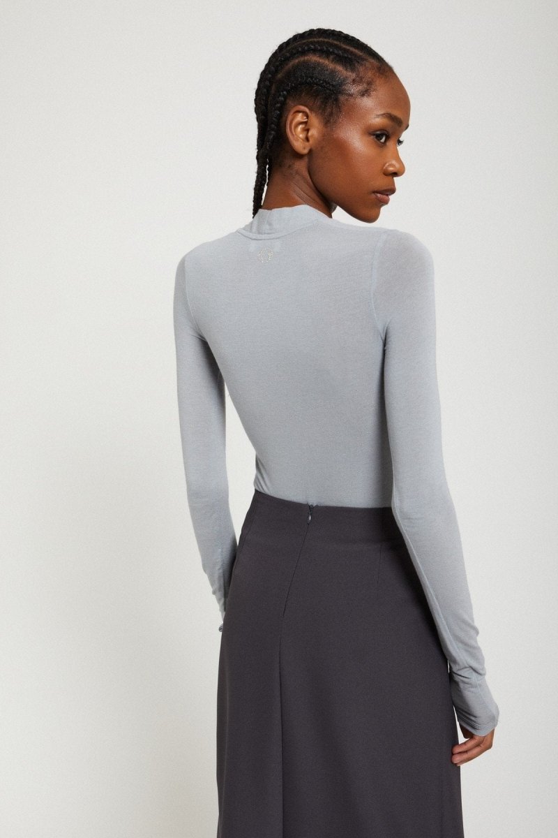 Long Sleeve Stretch Vneck Top (3 colors)Ottod'AmeTOPS