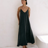 Lucid Flow Maxi Dress - BlackThe HandloomDress