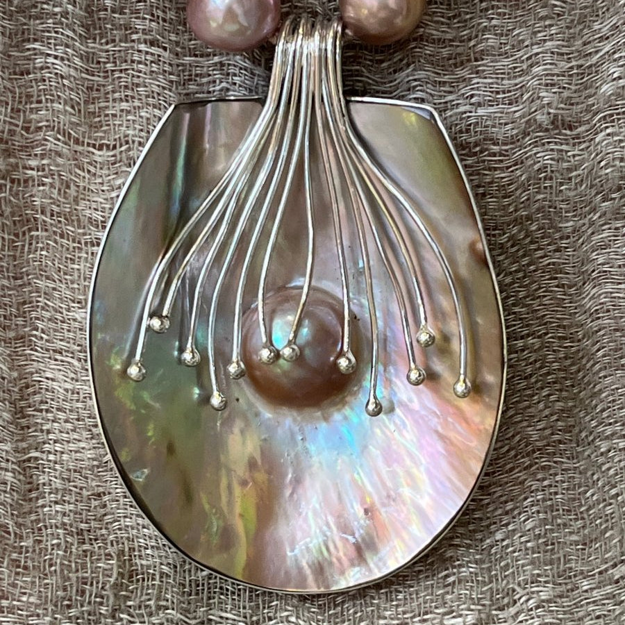 Mabe Pearl Pendant Necklace – Pink Edison Pearls, 17”–19”Ziabird Private LabelNECKLACES