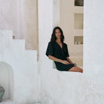 Mae Popover Mini Dress - BlackThe HandloomDress
