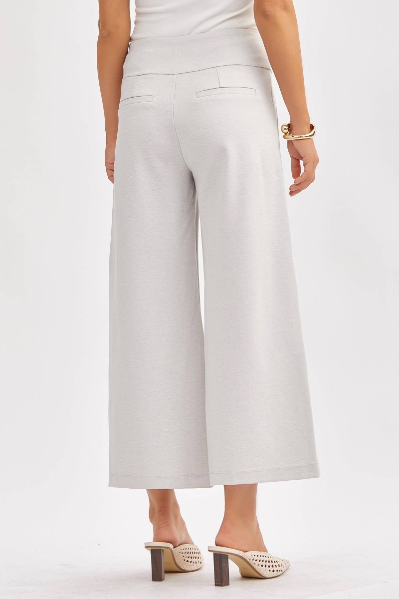 Magic Wide Cropped Pants: Pearl GrayDear Scarlettpants