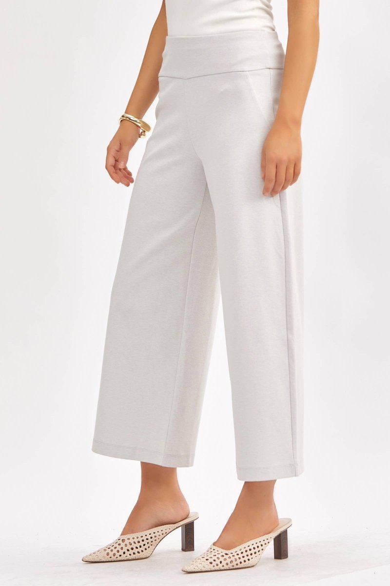 Magic Wide Cropped Pants: Pearl GrayDear Scarlettpants