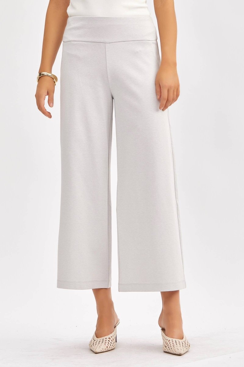 Magic Wide Cropped Pants: Pearl GrayDear Scarlettpants