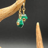 Malachite Hexagon Leverback EarringsBeth ZinkEARRINGS