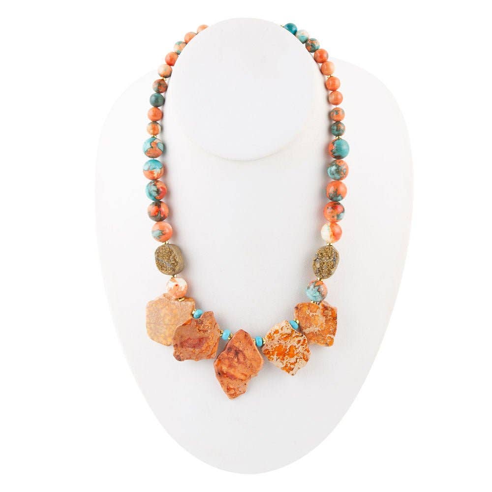 Mandarin Orange Jasper Statement NecklaceBarse JewelryNECKLACES