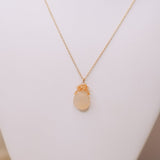 Mandarine Garnet/ Peach Chalcedony Necklace #5336-mand/peach-GMichelle PresslerNecklace