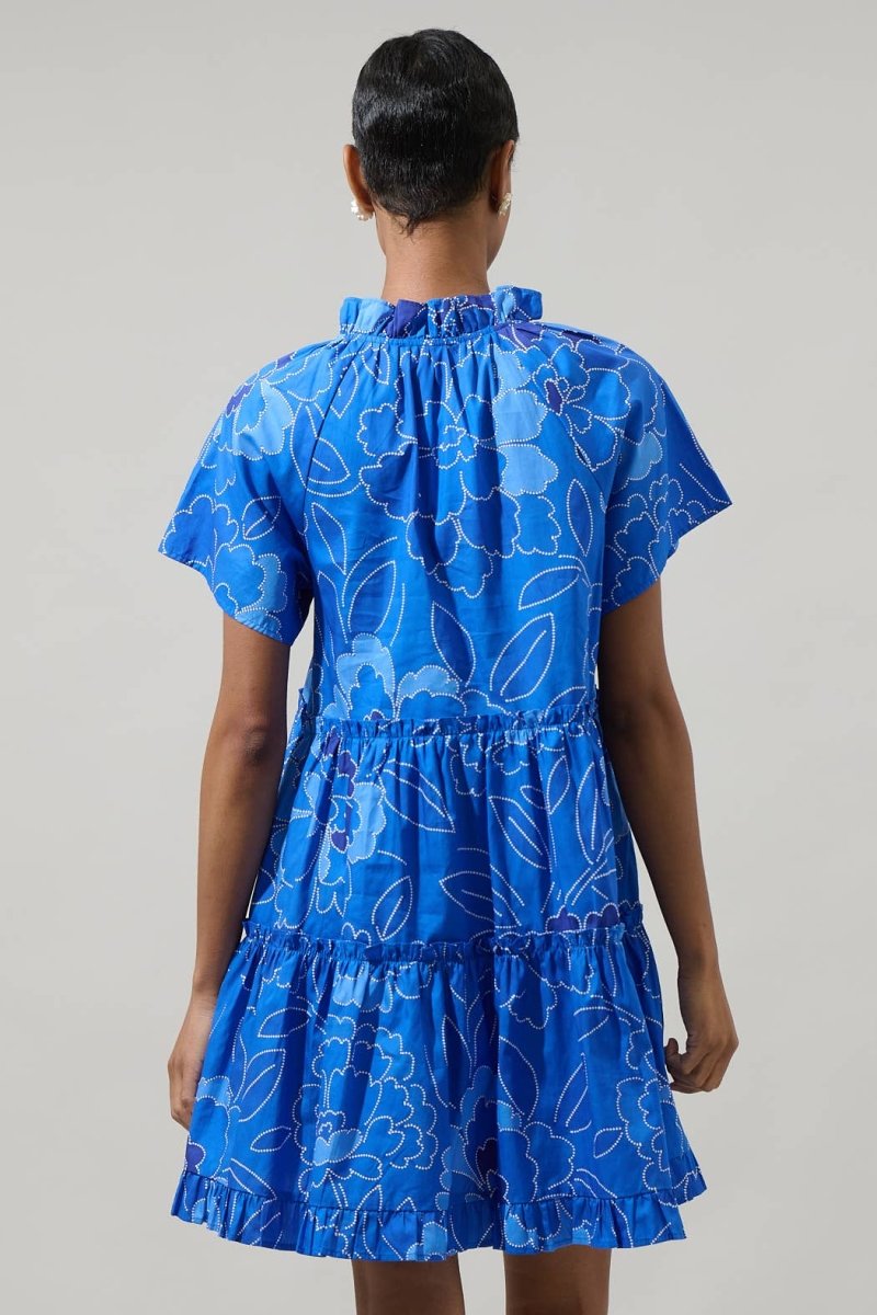 Maris Floral Pallas Poplin Tiered Mini DressSugarlipsDRESS
