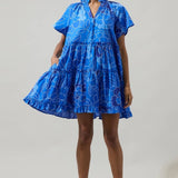 Maris Floral Pallas Poplin Tiered Mini DressSugarlipsDRESS