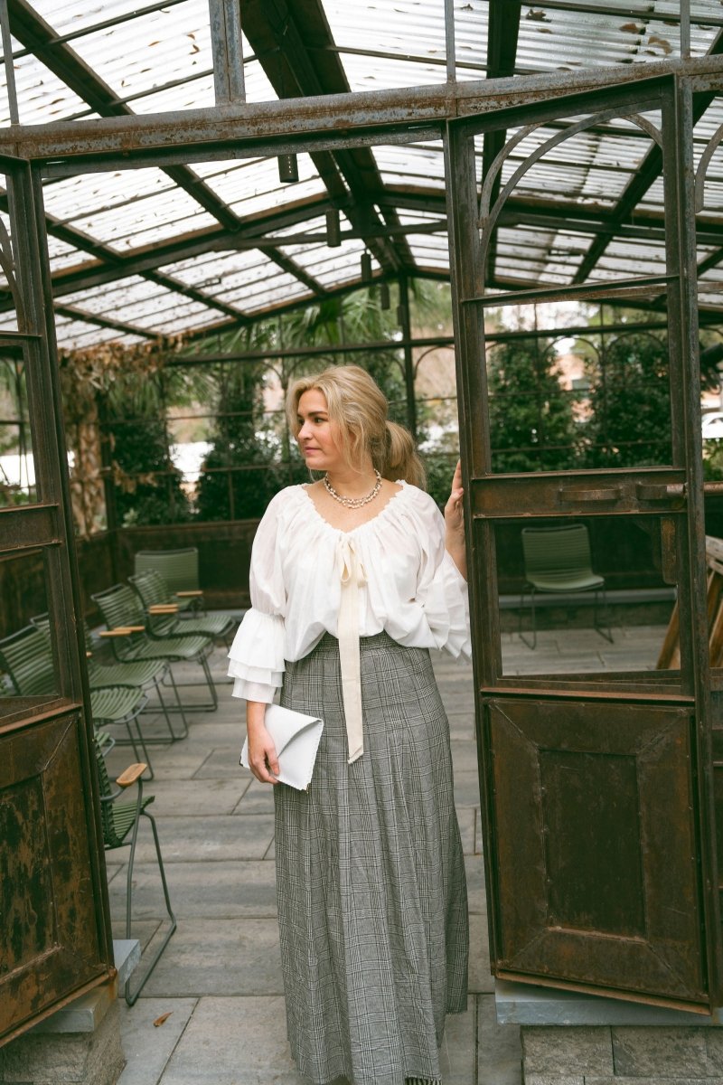 Maxi Pleat Skirt Prince of WalesAmano by Lorena LaingSKIRT