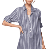 Meet Your New Favorite: The Boyfriend Cotton Shirt: Cabana GreySubtle LuxuryTOPS