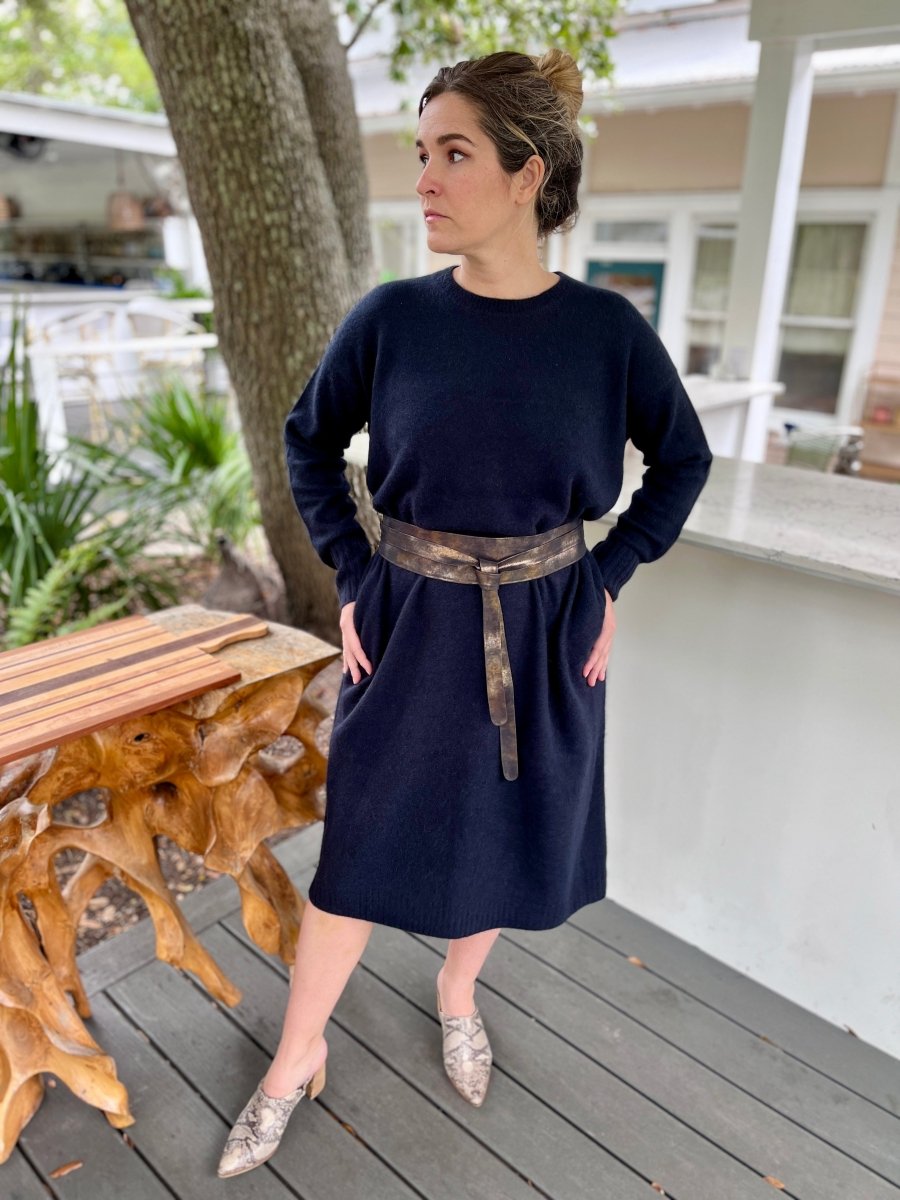 Midnight Blue Cashmere Midi DressCT PlageDRESS