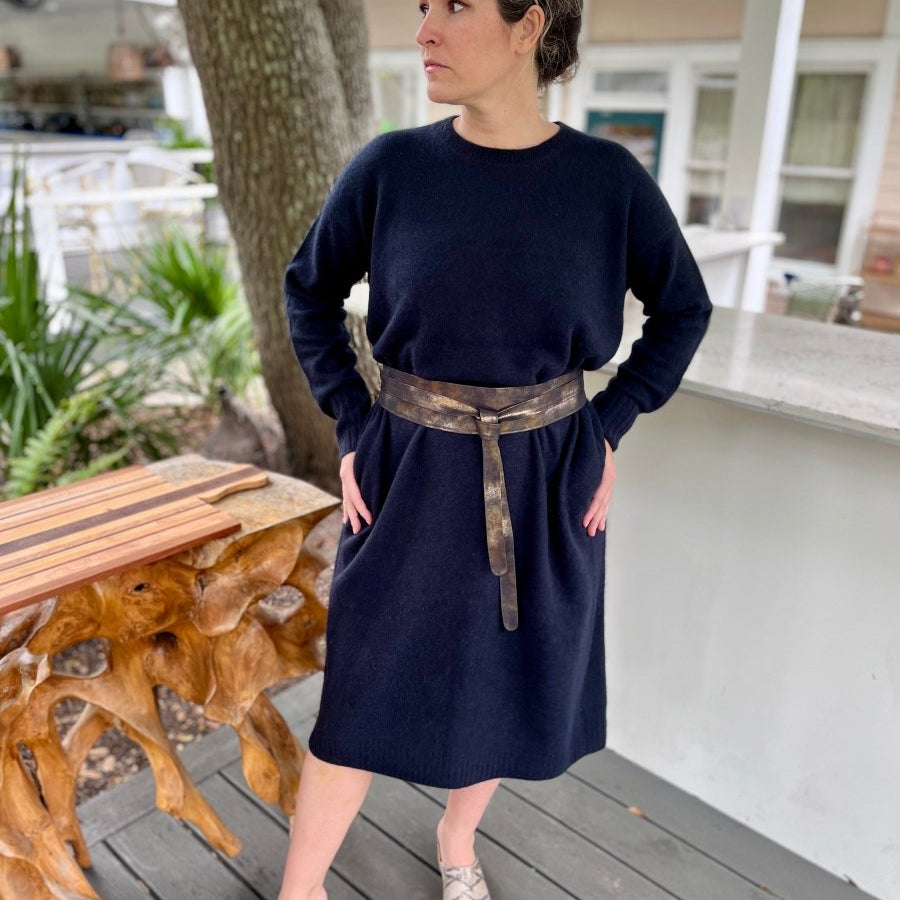 Midnight Blue Cashmere Midi DressCT PlageDRESS