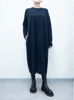 Midnight Blue Cashmere Midi DressCT PlageDRESS
