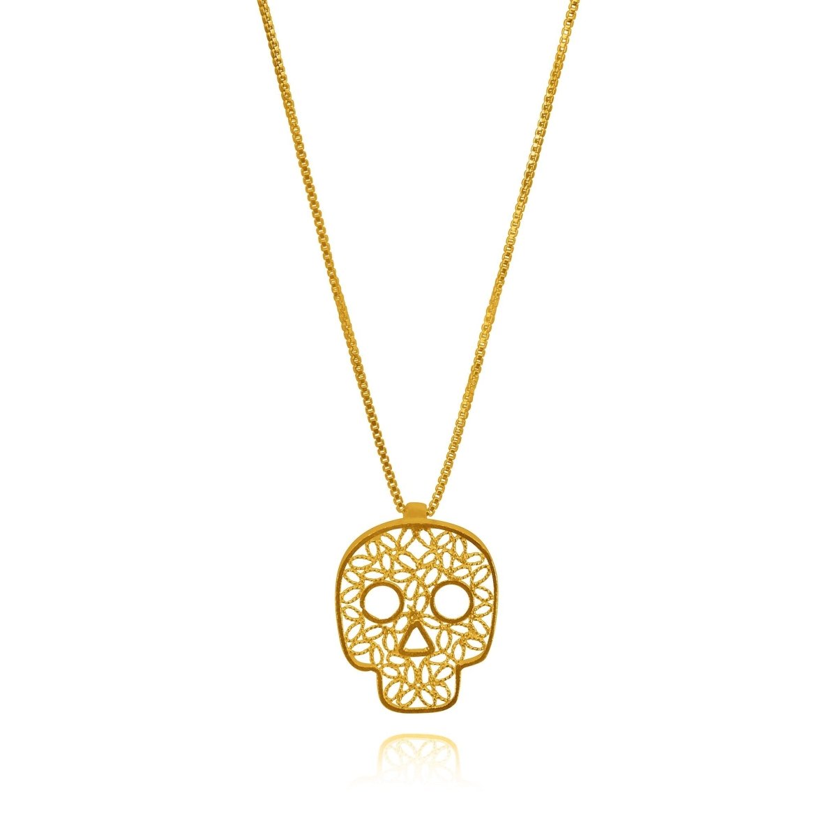 Mini Sugar Skull, Filigree Pendant, online exclusiveOlmoxNECKLACES