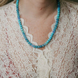 Mixed Blue Quartz And Opal Shades Apatite Rondelles NecklaceBeth ZinkNECKLACES