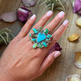 Mixed Mine Turquoise Sterling Silver Ring – Size 10The Bijoux FAB Jewelryring