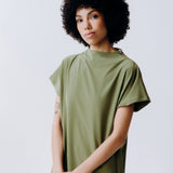 Mock Neck Shoulder Zip Dress
