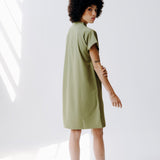 Mock Neck Shoulder Zip Dress