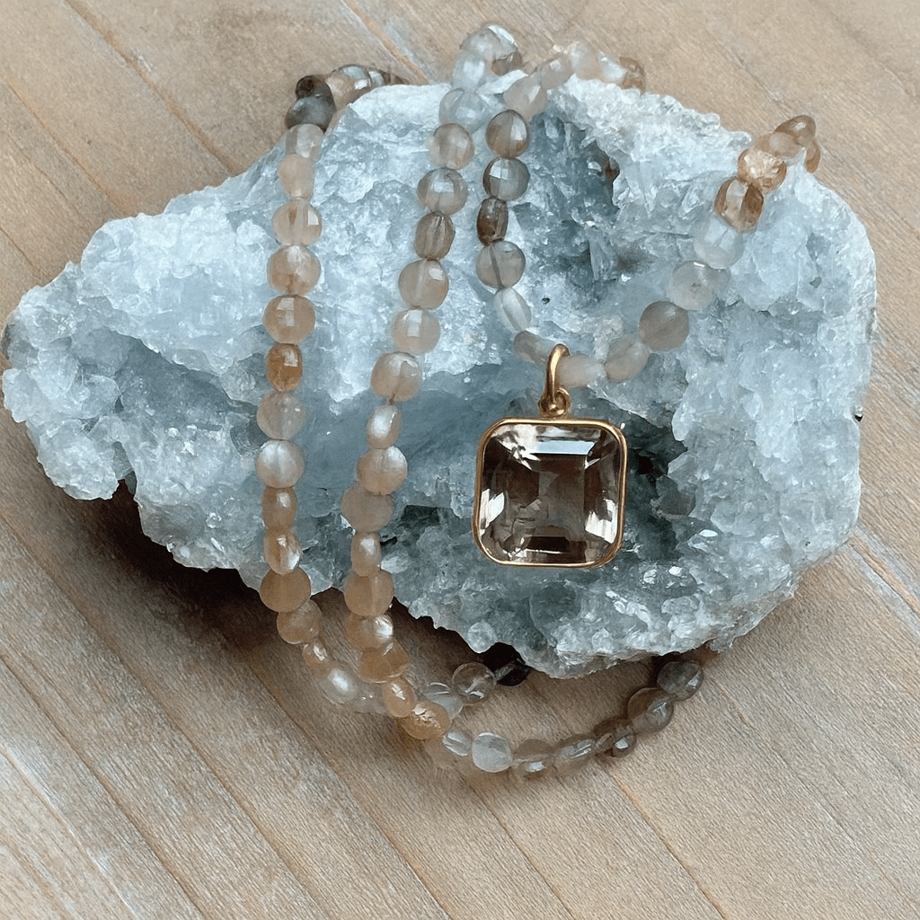 Moonstone and Smoky Quartz ecklaceBeth ZinkNECKLACES