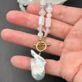 Moonstone, Blue Topaz & Fireball Pearl NecklaceBeth ZinkNECKLACES