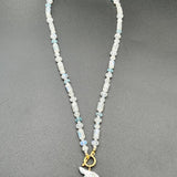 Moonstone, Blue Topaz & Fireball Pearl NecklaceBeth ZinkNECKLACES