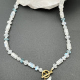 Moonstone, Blue Topaz & Fireball Pearl NecklaceBeth ZinkNECKLACES