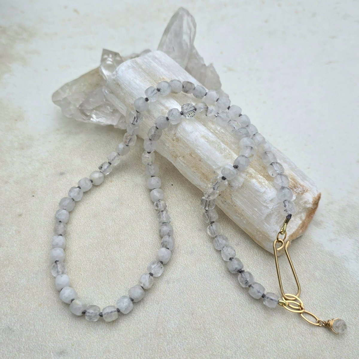 Moonstone - Cubes / Knotted 1854James & JezebelleNECKLACES