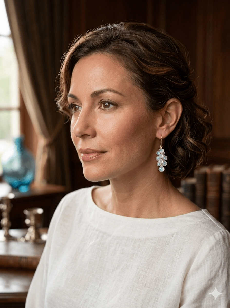 Moonstone Heart Cluster Earrings – 14k Gold Fill LeverbacksBeth ZinkEARRINGS