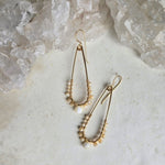 Mother of Pearl - 1/2 Wrapped Hoops 1567James & JezebelleEARRINGS