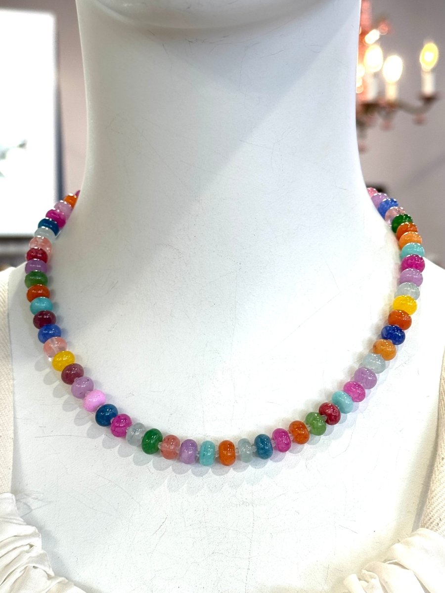 Multi Colored Gemstones Short NecklaceBeth ZinkNECKLACES