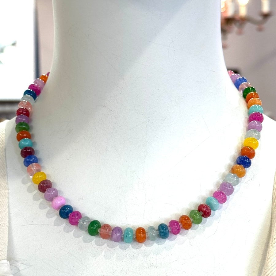Multi Colored Gemstones Short NecklaceBeth ZinkNECKLACES