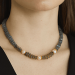 Muse Necklace of Labradorite and PearlChakarr JewelryNECKLACES