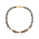 Muse Necklace of Labradorite and PearlChakarr JewelryNECKLACES