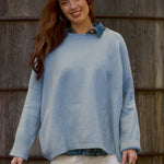 Nantucket Boxy Recycled Cashmere Sweater - Ice BlueAnd For GoodShirts & Tops