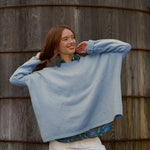 Nantucket Boxy Recycled Cashmere Sweater - Ice BlueAnd For GoodShirts & Tops