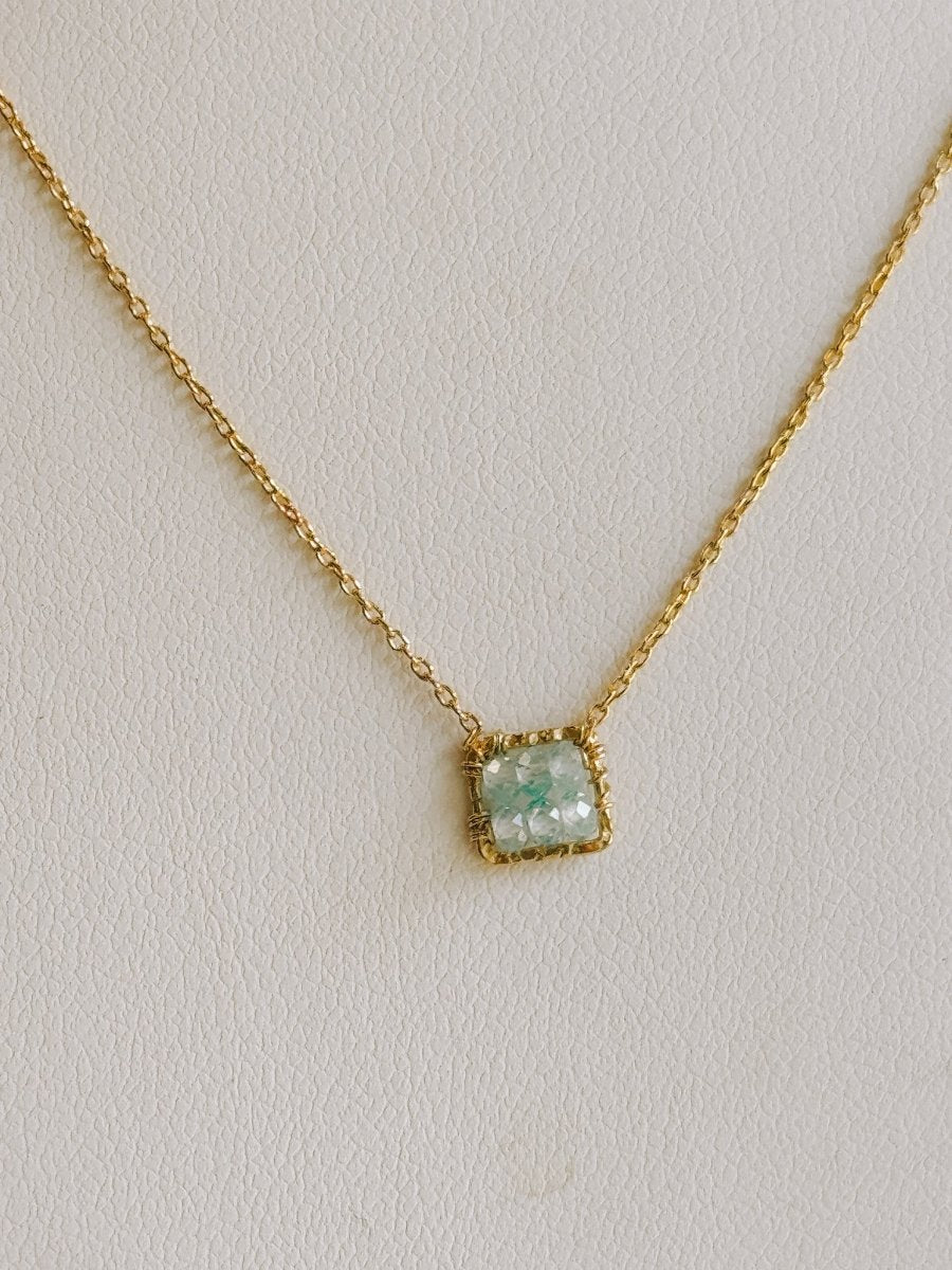 Natural Blue Zircon Cluster NecklaceMichelle PresslerNECKLACES