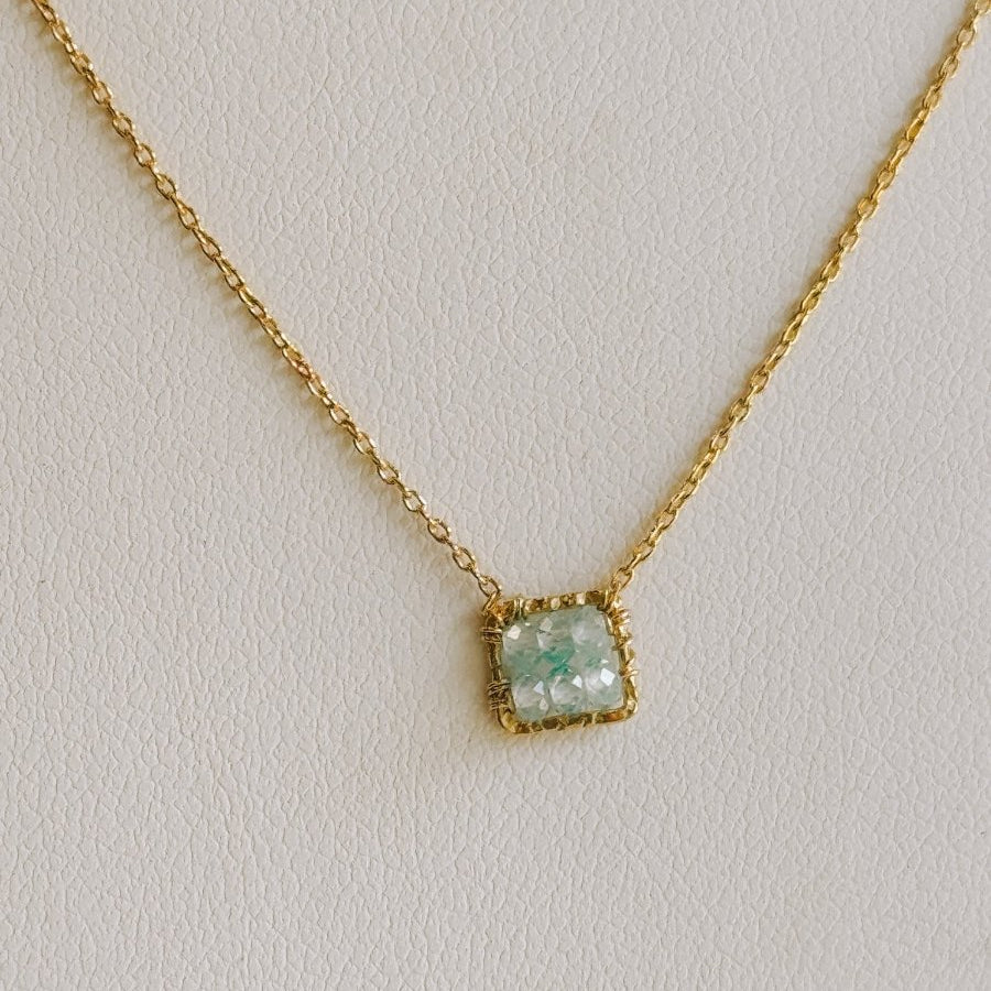 Natural Blue Zircon Cluster NecklaceMichelle PresslerNECKLACES