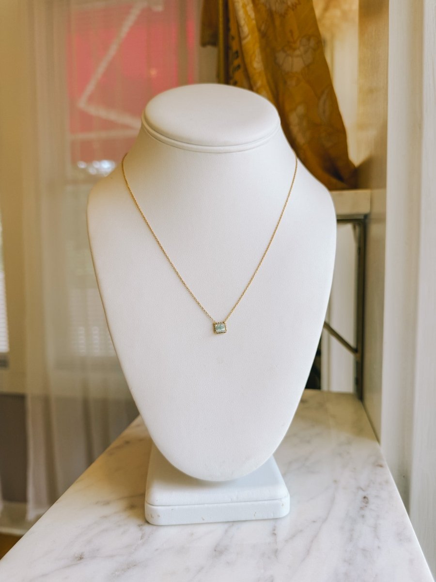 Natural Blue Zircon Cluster NecklaceMichelle PresslerNECKLACES
