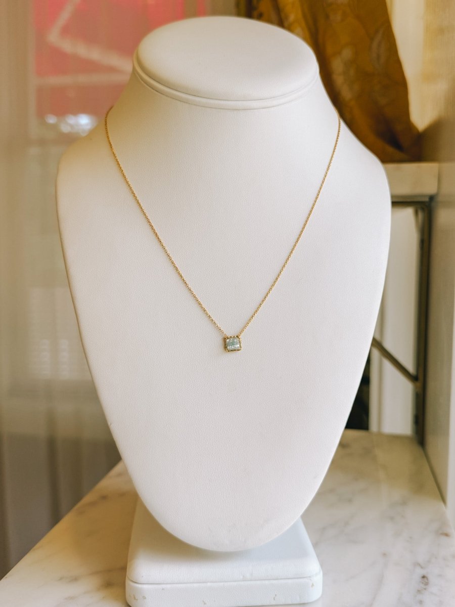 Natural Blue Zircon Cluster NecklaceMichelle PresslerNECKLACES