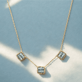 Natural Blue Zircon Necklace, Gold - FilledMichelle PresslerNECKLACES