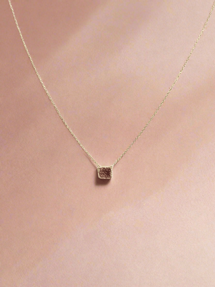 Natural Shaded Red Sapphire Cluster NecklaceMichelle PresslerNECKLACES