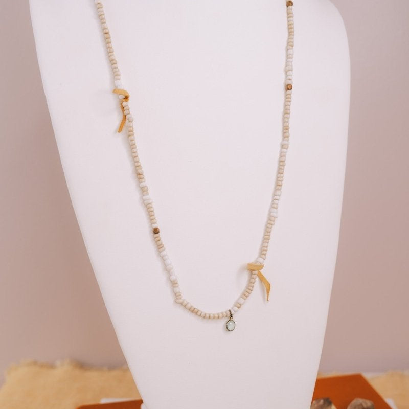Neutral Beaded Long NecklaceMelody Vintage JewelryNecklace