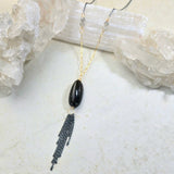 Ooak Necklace: Green Tourmaline With Chain Tassel 1586James & JezebelleNECKLACES