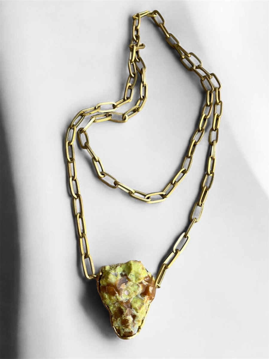 Opal Verde Crystal in Bronze NecklaceMolaNECKLACES