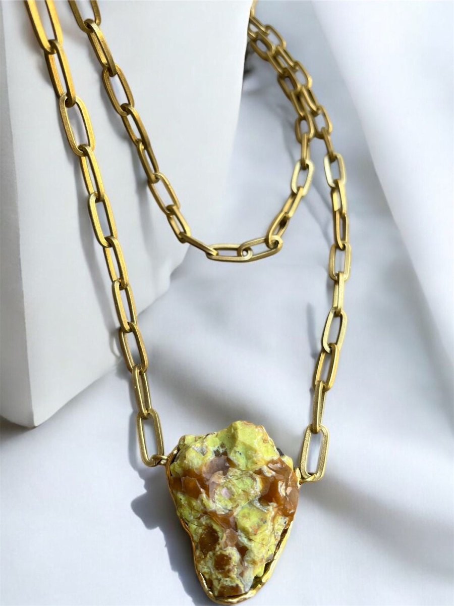 Opal Verde Crystal in Bronze NecklaceMolaNECKLACES
