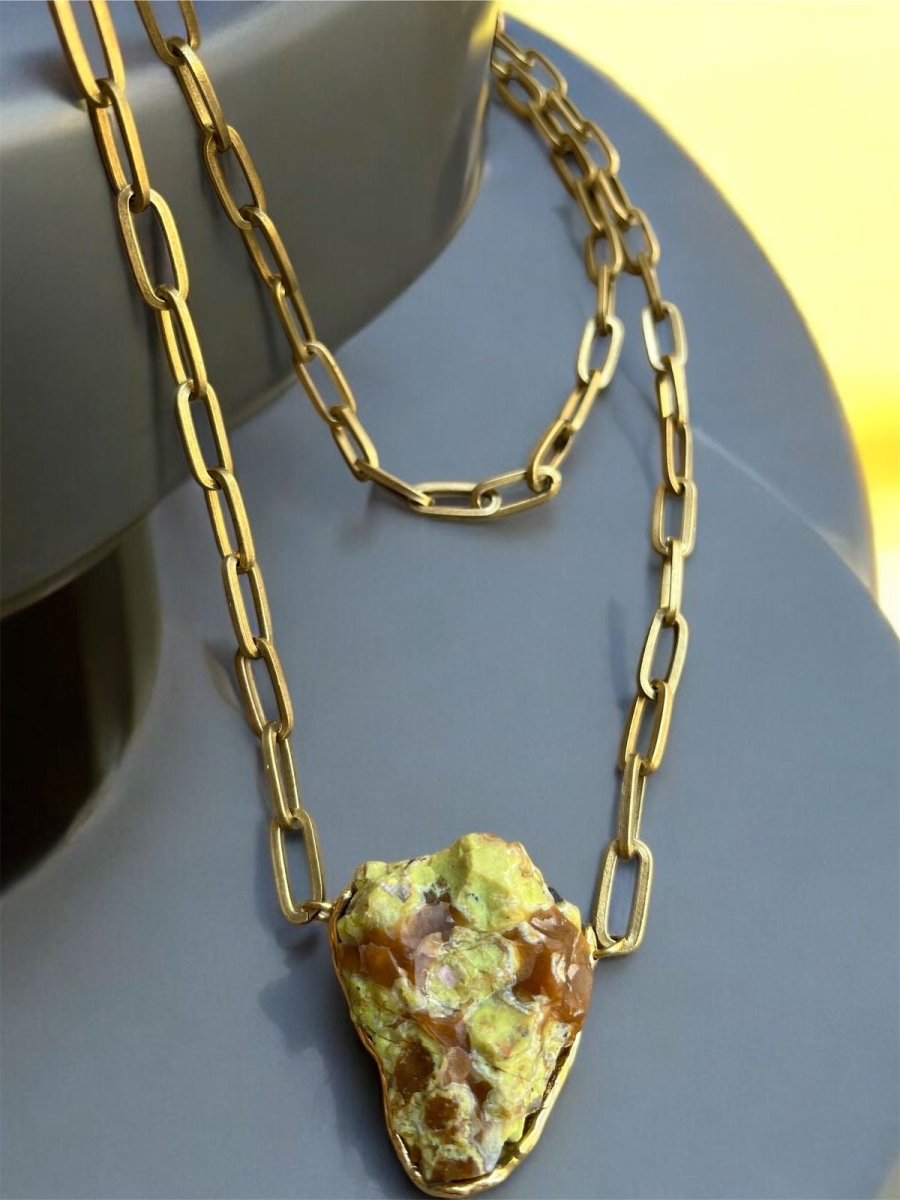 Opal Verde Crystal in Bronze NecklaceMolaNECKLACES