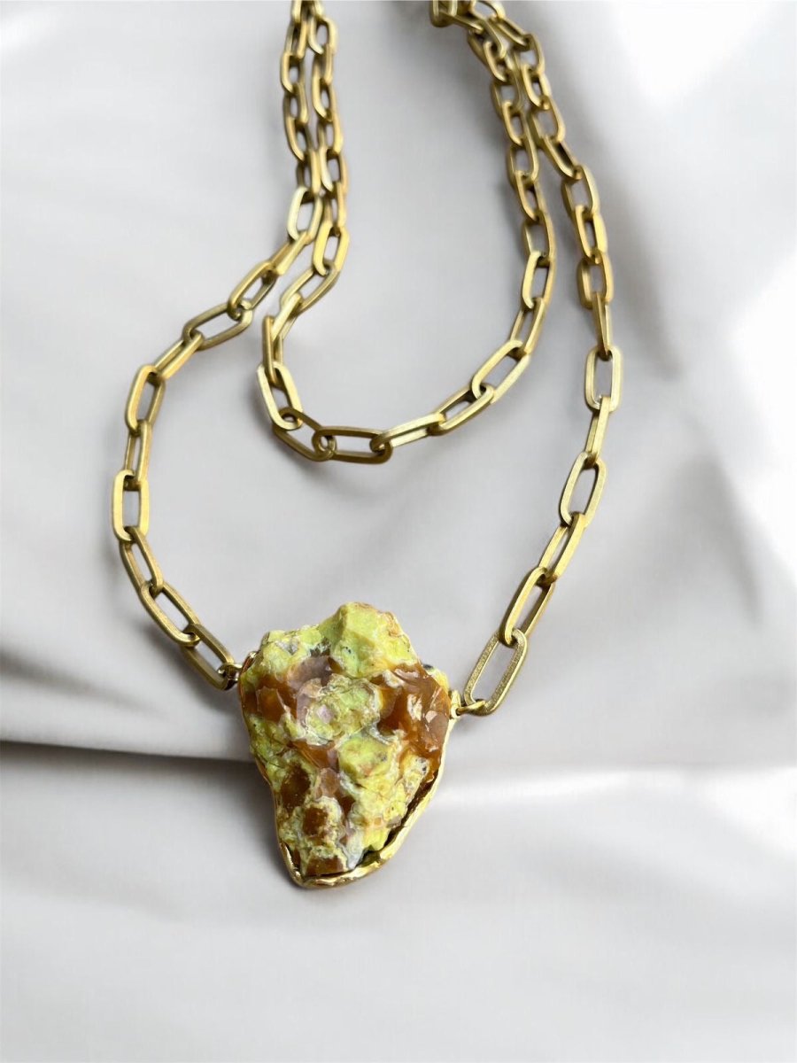 Opal Verde Crystal in Bronze NecklaceMolaNECKLACES