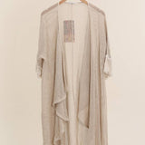 Openwork cotton cardigan/duster: three colorsla maison des fibres naturellescardigan