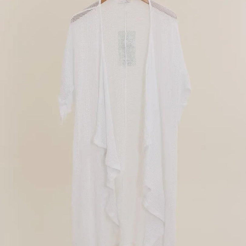 Openwork cotton cardigan/duster: two colorsla maison des fibres naturellescardigan