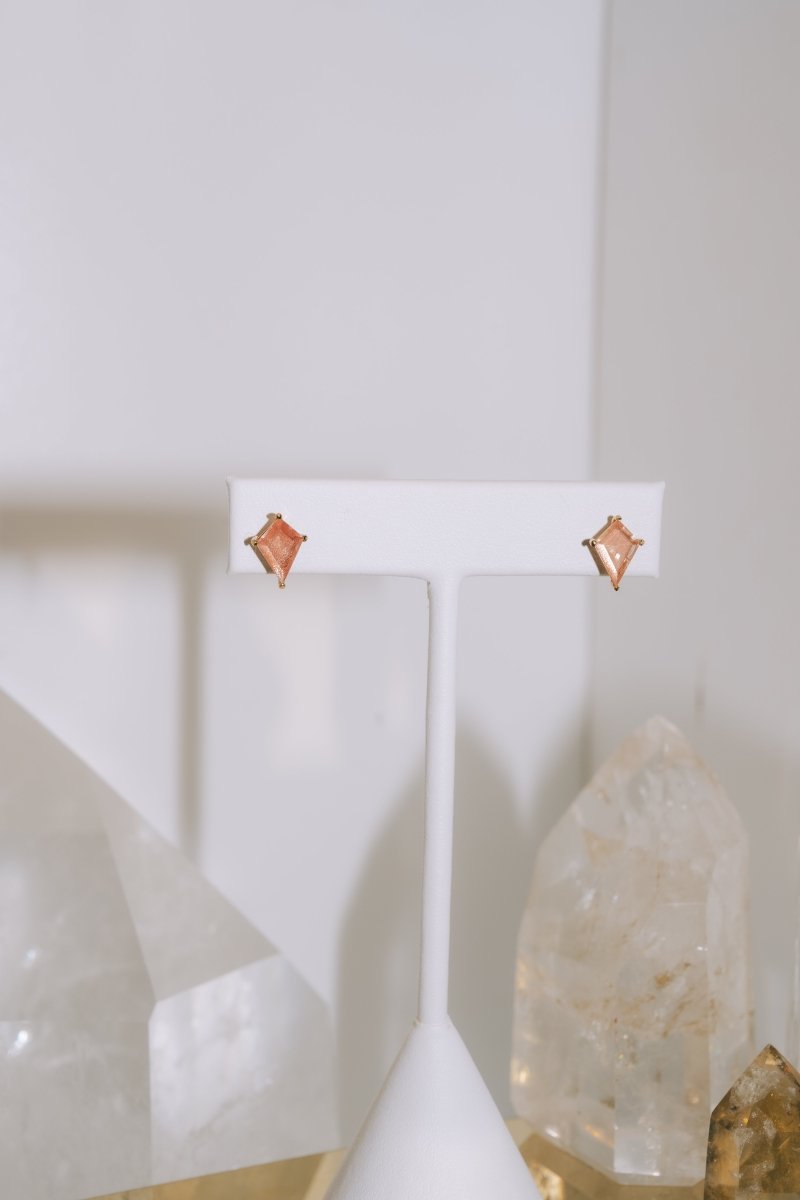 Oregon Peach Sunstone Kite EarringsWaterlight Jewelry Coearring